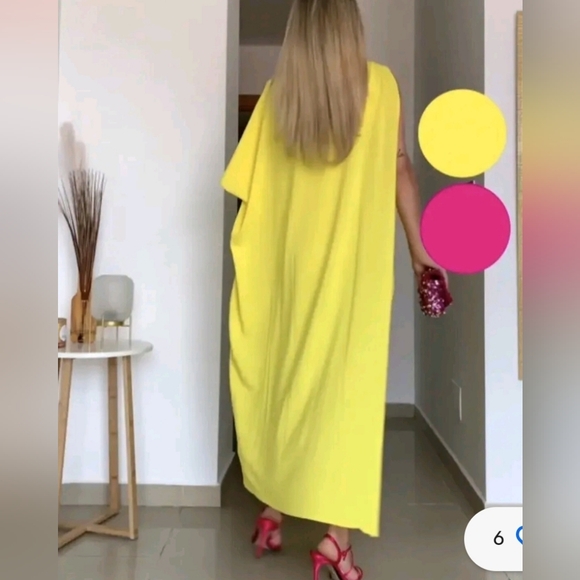 ZARA 2023 BEAUTIFUL"LIMITED EDITION" LONG YELLOWKNIT CAPE DRESS - Picture 9 of 11